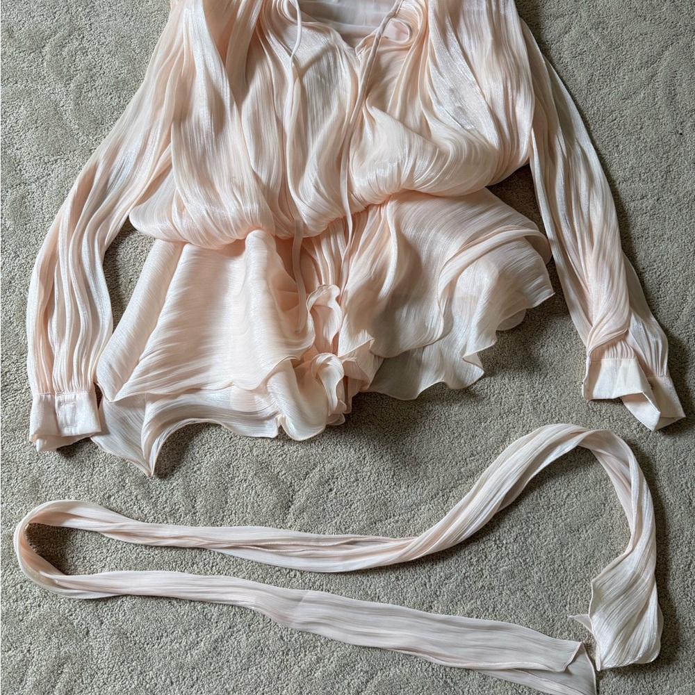 Women's Elegant Sheer Dress/Shirt - Soft Cream
